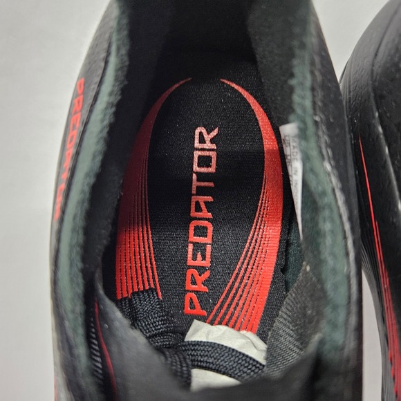 Adidas Predator League FG/MG Soccer Cleats ID1328 Black Grey Red Men's Sz 11.5 - Picture 10 of 11